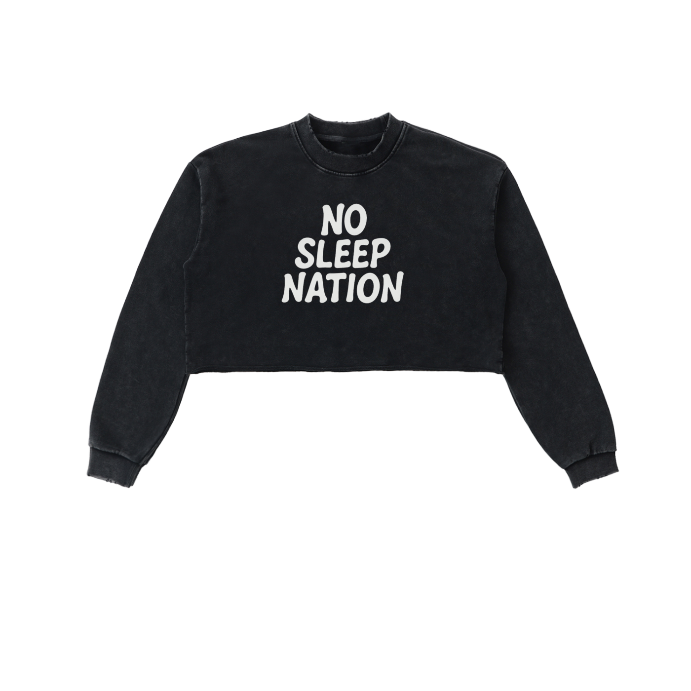 No Sleep Nation Crop Pullover