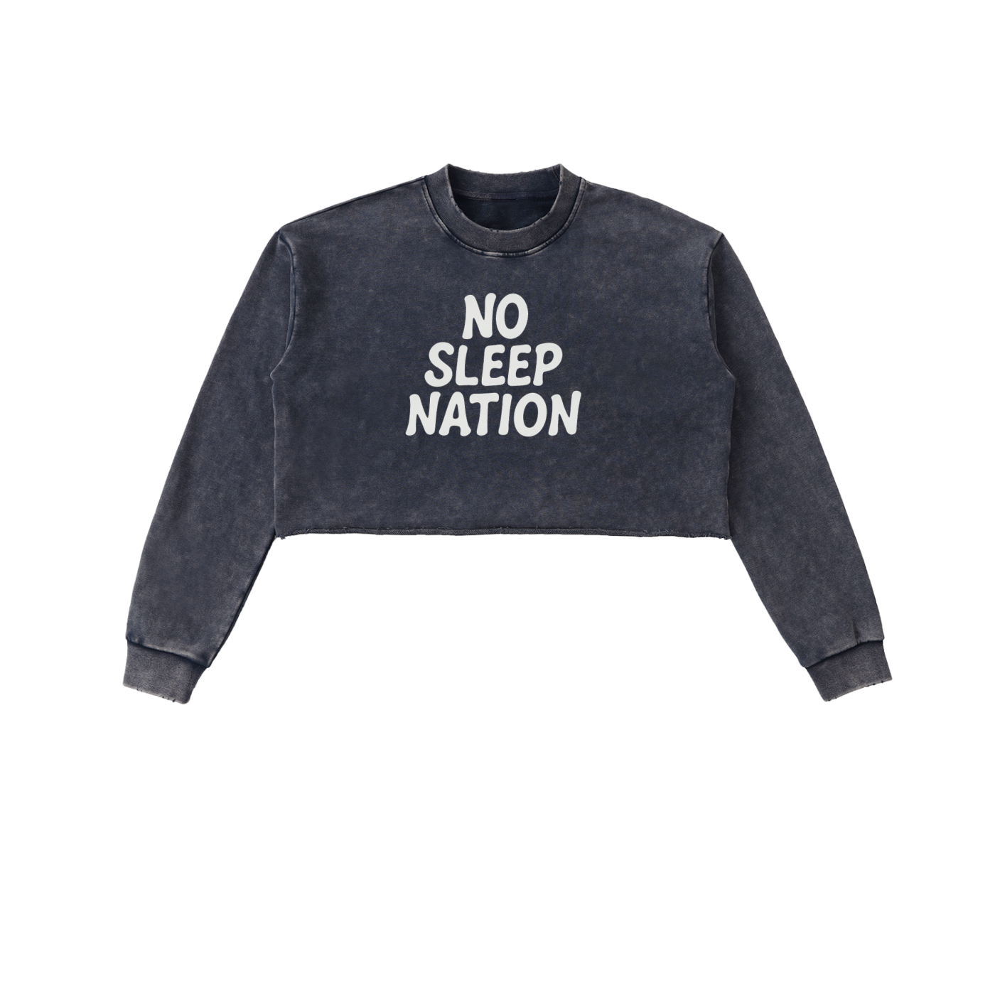 No Sleep Nation Crop Pullover