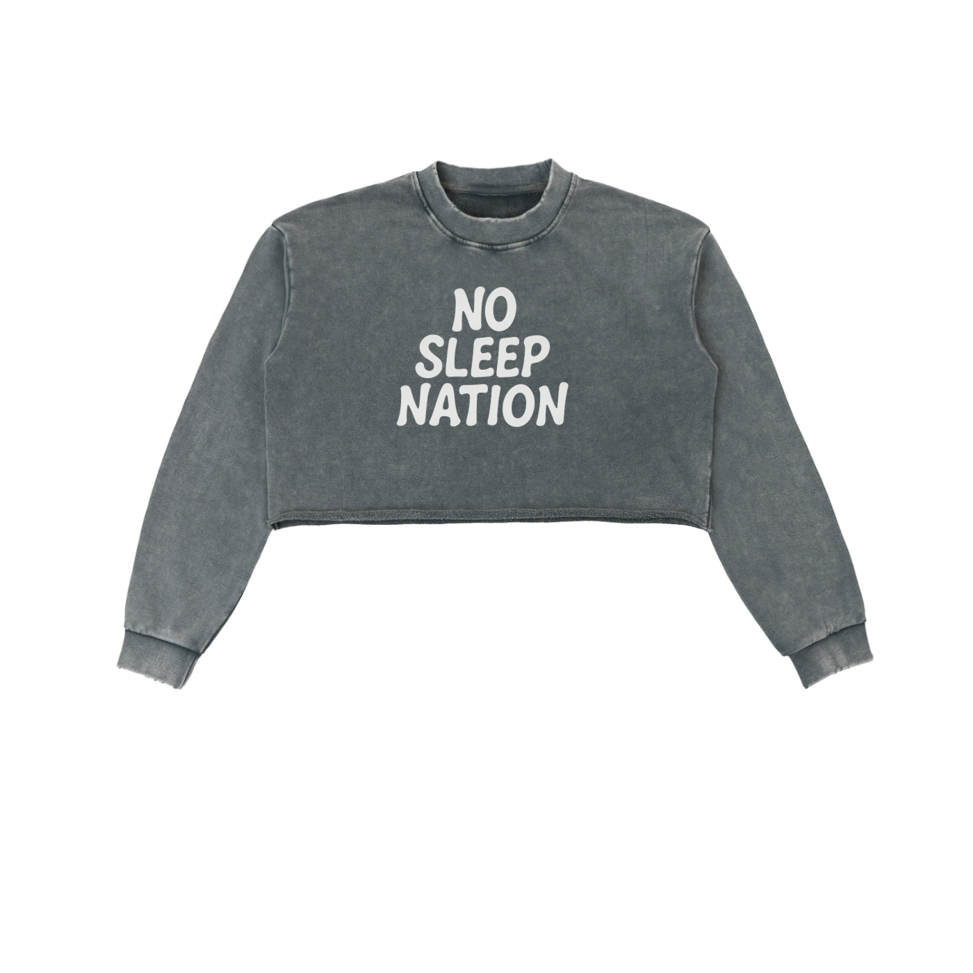 No Sleep Nation Crop Pullover