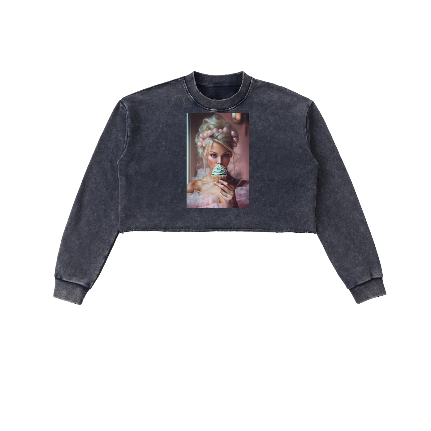 Cupcake Bride Snow-Washed Crop Pullover