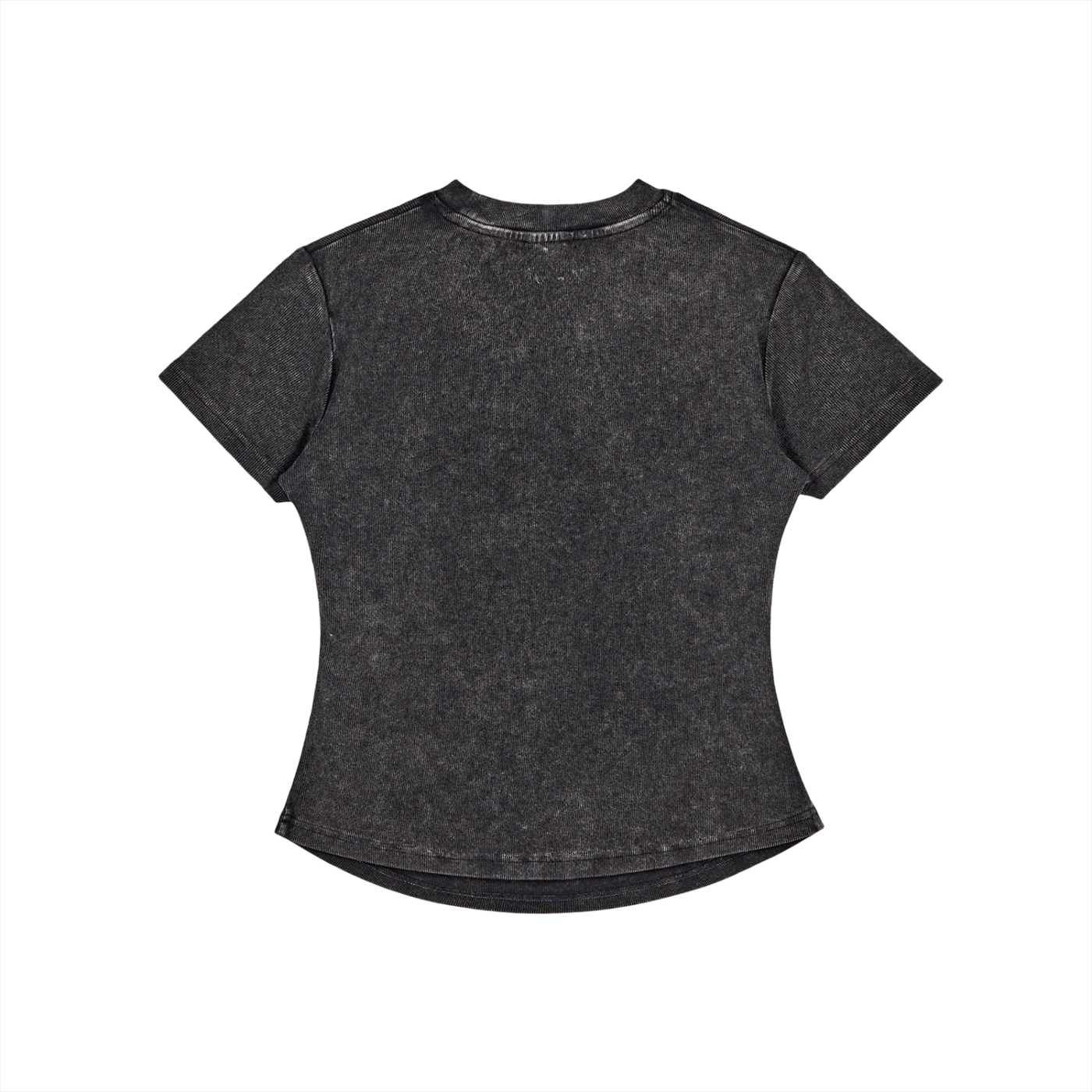 Pink Pony Club Fitted Tee – Washed Black Bodycon Baddie Energy