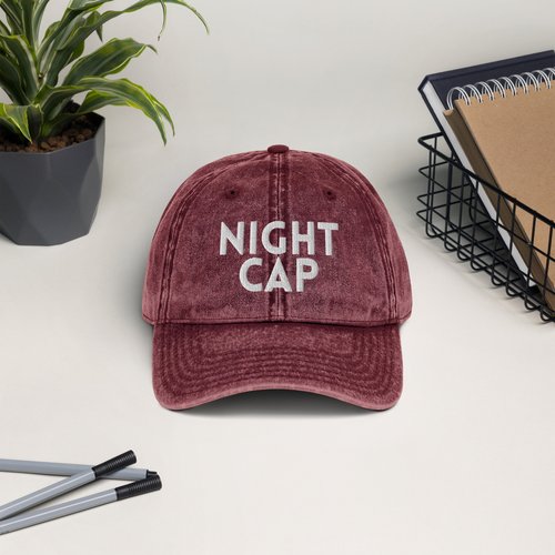 Vintage Cotton Twill Cap – Night Cap