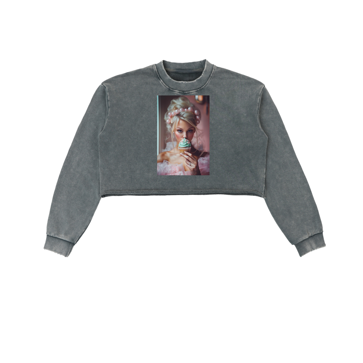 Cupcake Bride Snow-Washed Crop Pullover