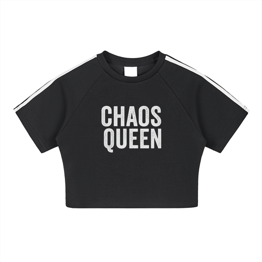 Chaos Queen Raglan Crop Tee