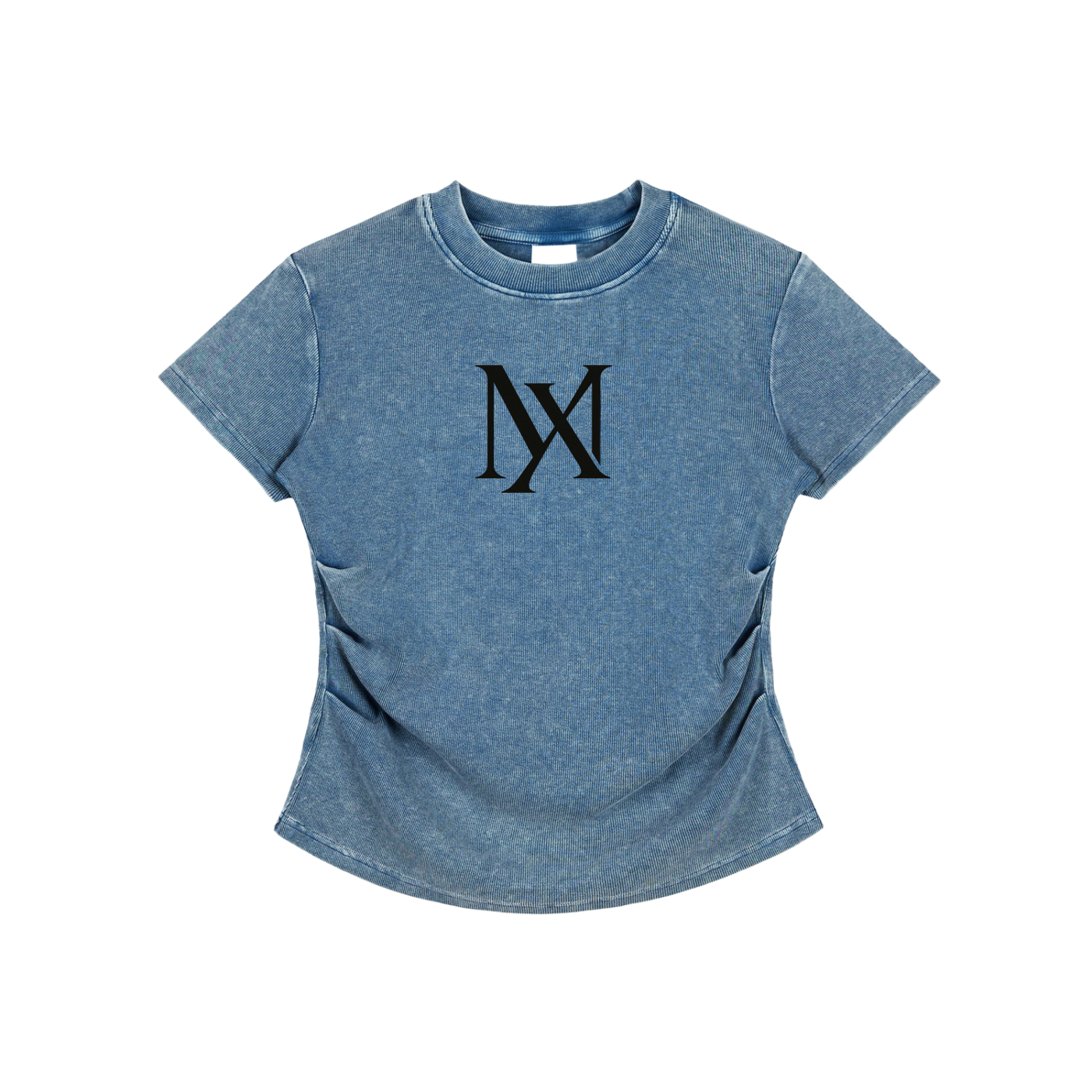 Vintaged-Wash Bodycon Cotton T-Shirt