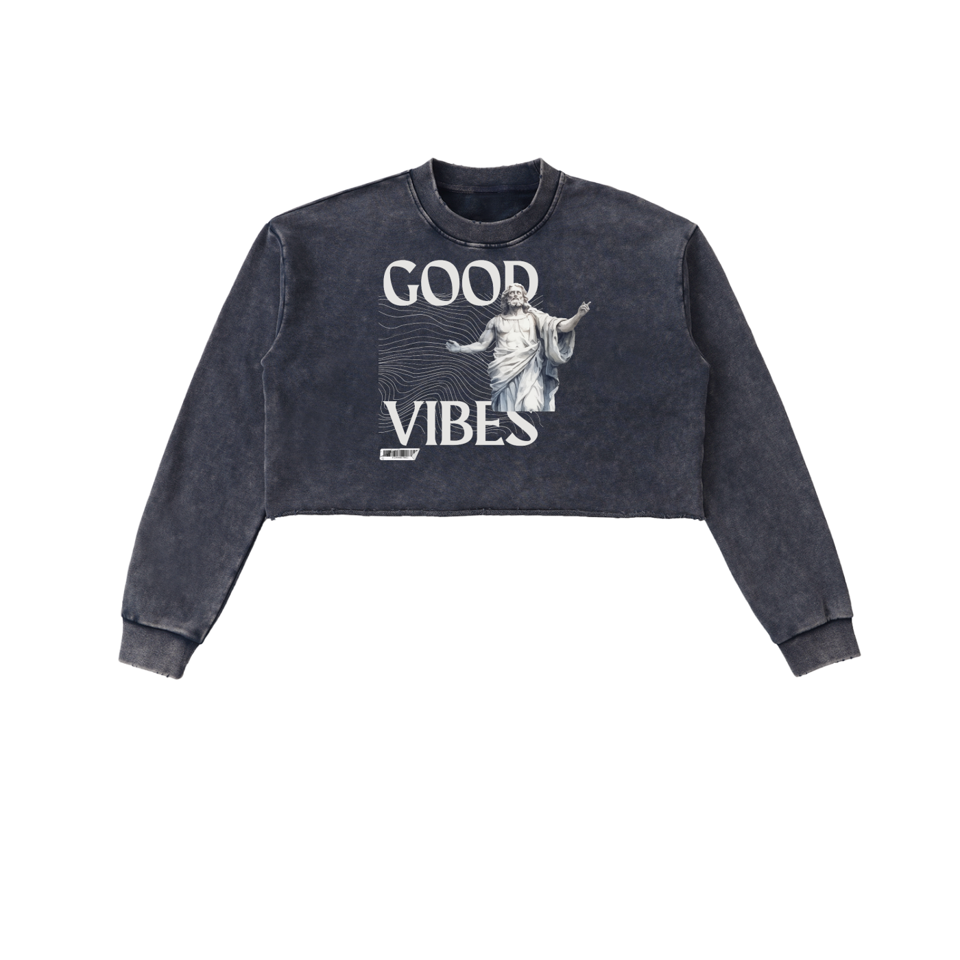Good Vibes Crop Pullover