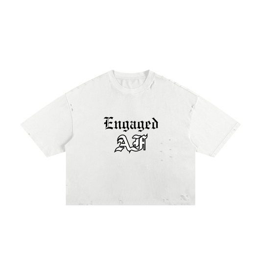 “Engaged AF” Distressed Tee