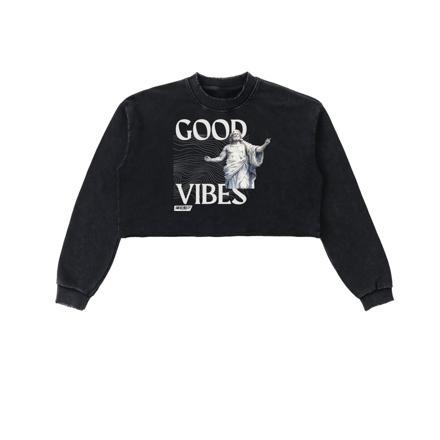 Good Vibes Crop Pullover