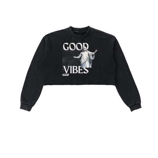 Good Vibes Crop Pullover