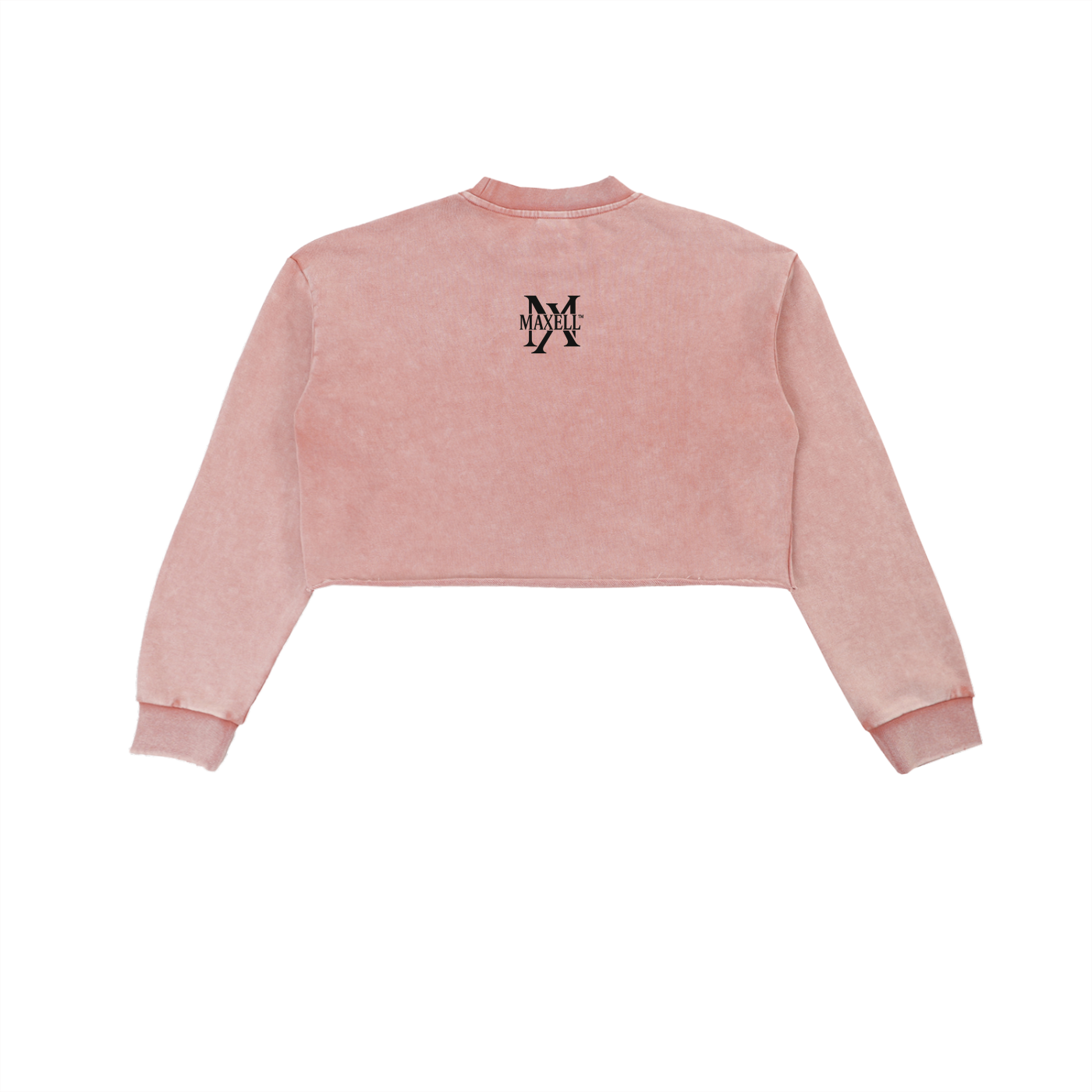 MAXELL Logo Snow-Washed Crop Pullover