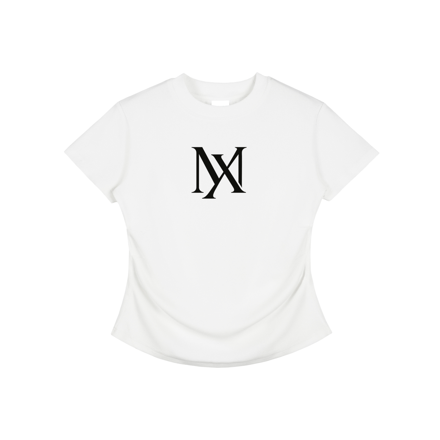 Vintaged-Wash Bodycon Cotton T-Shirt