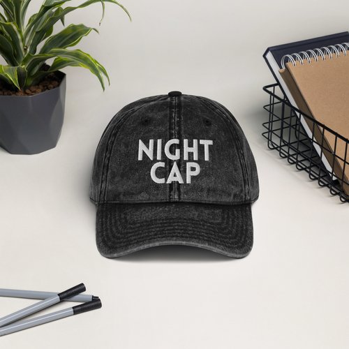 Vintage Cotton Twill Cap – Night Cap
